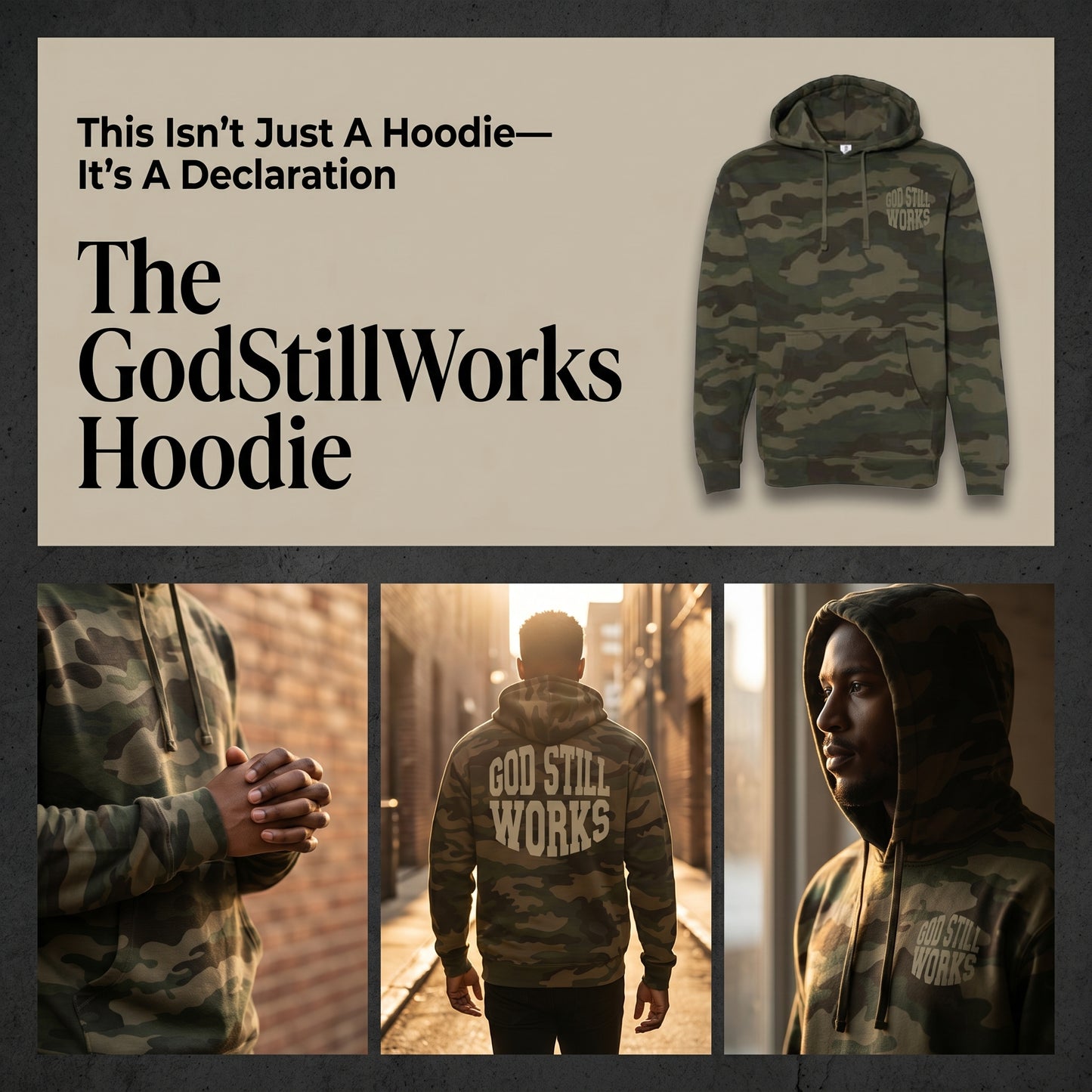 GodStillWorks Camouflage Hoodies