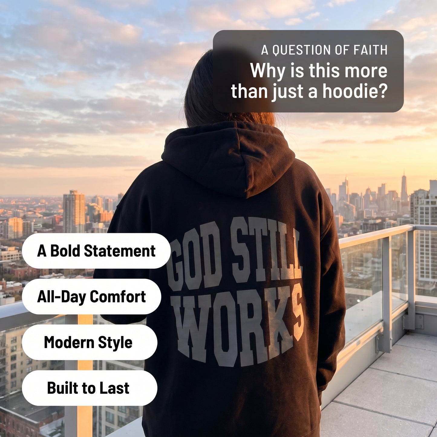 GodStillWorks Hoodie Black