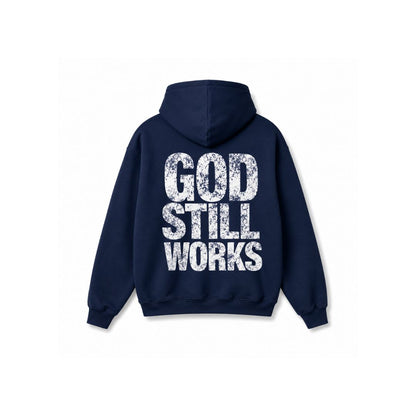 GodStillWorks Navy Hoodie