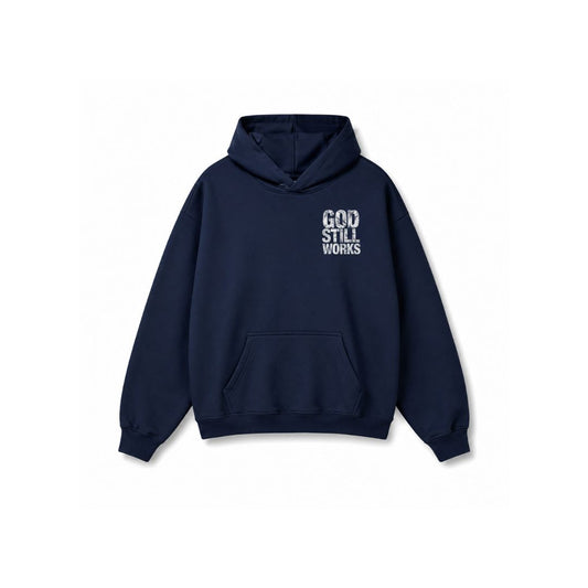GodStillWorks Navy Hoodie