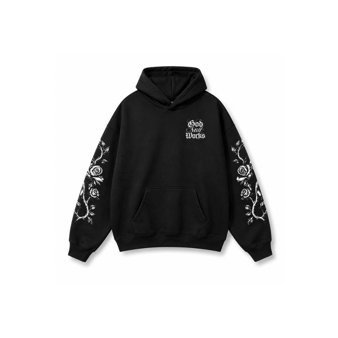 GodStillWorks Floral Hoodie